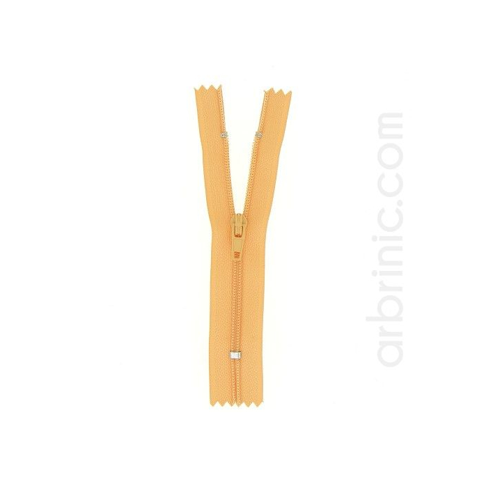 Nylon finished zipper 10cm Light Orange