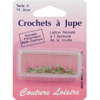 Crochets à jupe Taille 0 Couleur Nickel (14 jeux)