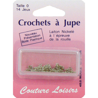 Crochets à jupe Taille 0 Couleur Nickel (14 jeux)