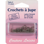 Crochets à jupe Taille 2 Couleur Nickel (14 jeux)