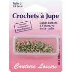 Crochets à jupe Taille 3 Couleur Nickel (14 jeux)