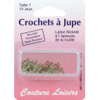 Crochets à jupe Taille 1 Couleur Nickel (14 jeux)