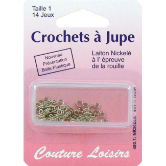 Crochets à jupe Taille 1 Couleur Nickel (14 jeux)