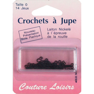 Crochets à jupe Taille 0 Couleur Noir (14 jeux)