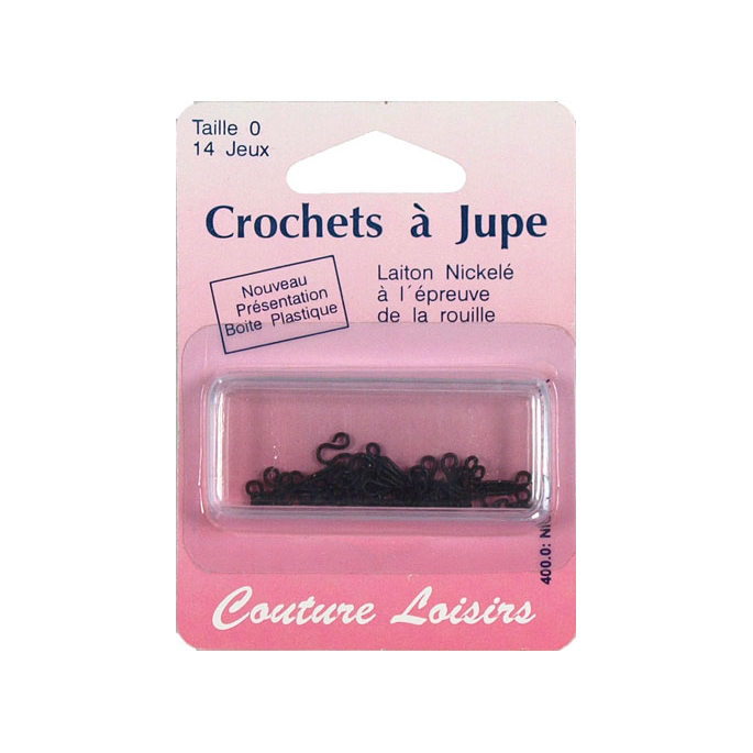 Crochets à jupe Taille 0 Couleur Noir (14 jeux)