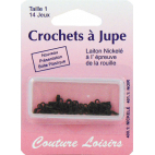 Crochets à jupe Taille 1 Couleur Noir (14 jeux)