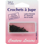 Crochets à jupe Taille 2 Couleur Noir (14 jeux)