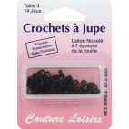 Crochets à jupe Taille 3 Couleur Noir (14 jeux)