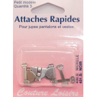 Attaches Rapides Jupes Taille S Couleur Nickel (3 jeux)