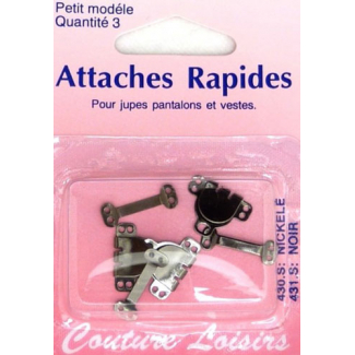 Attaches Rapides Jupes Taille S Couleur Noir (3 jeux)