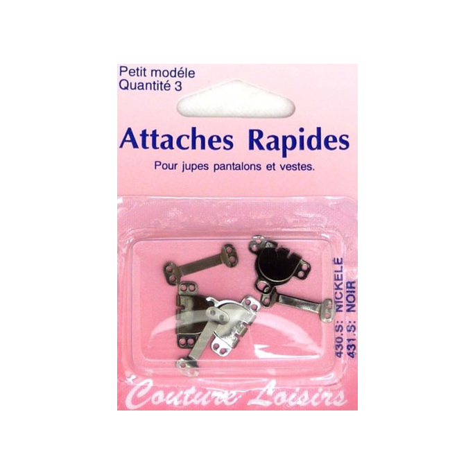 Attaches Rapides Jupes Taille S Couleur Noir (3 jeux)