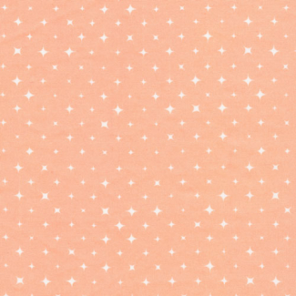 Organic cotton print Fresh Coral Stars Cloud9 (per 10cm)