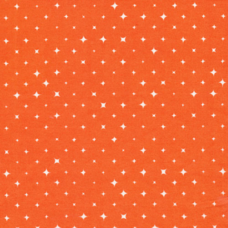 Organic cotton print Bloom Orange Stars Cloud9 (per 10cm)