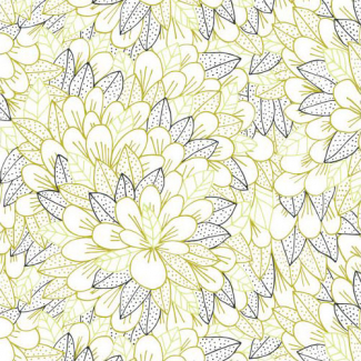 Coton Bio Voile imprimé Kindred Blomma Citron Cloud9