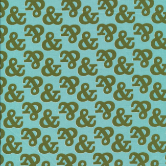 Coton Bio imprimé Typography Ampersand Cloud9 (par 10cm)