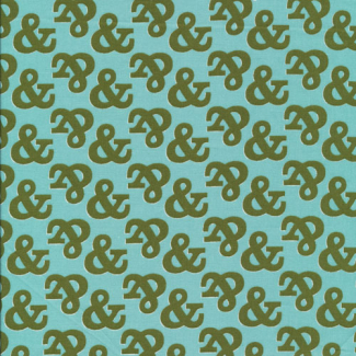 Coton Bio imprimé Typography Ampersand Cloud9 (par 10cm)