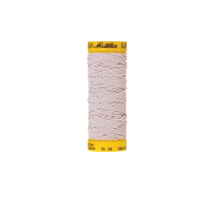 Mettler Elastic Sewing Thread White (10m)