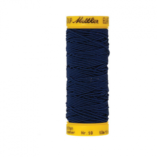 Mettler Elastic Sewing Thread Navy Blue (10m)