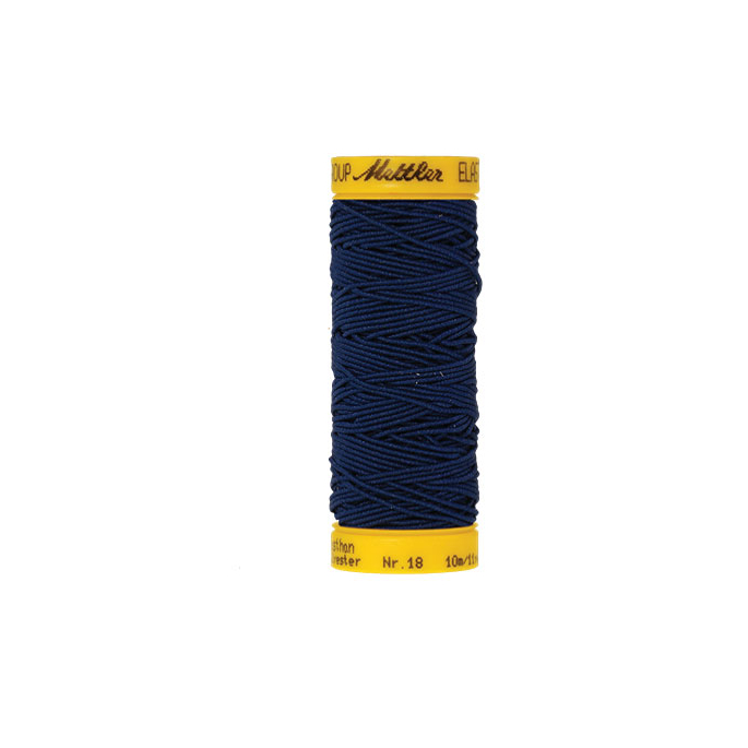 Mettler Elastic Sewing Thread Navy Blue (10m)