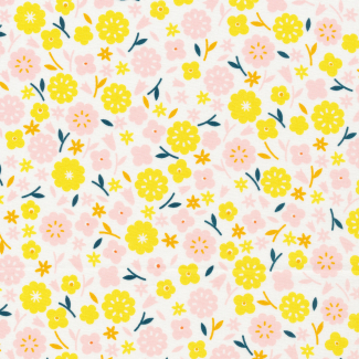 Organic cotton print Stay Gold Primrose Cotton Cloud9 (per 10cm