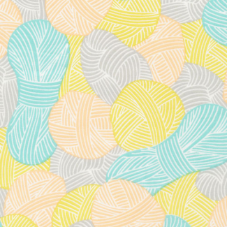 Organic cotton Broadcloth Wound Up Yarnies Yellow Cloud9 (per 10