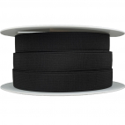 Ribbed Elastic Black 20mm (25m roll)