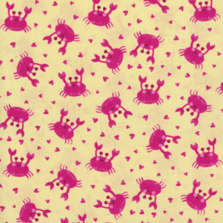 Cotton print Fun Crabs Timeless Treasures (per 10cm)