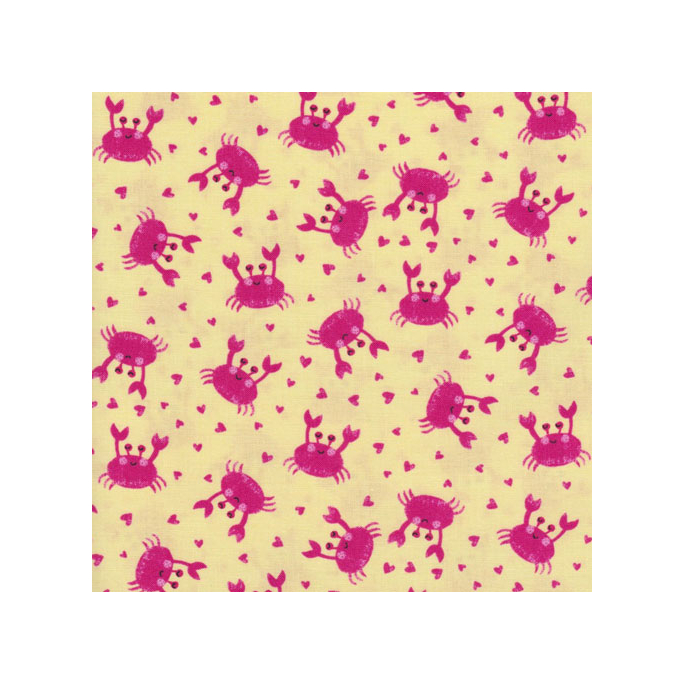 Cotton print Fun Crabs Timeless Treasures (per 10cm)