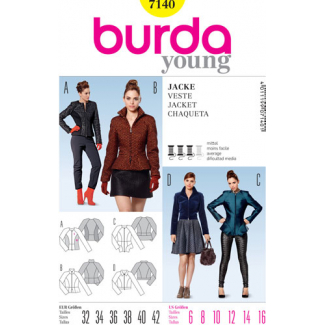 Burda Young 7140 Patron Veste Femme