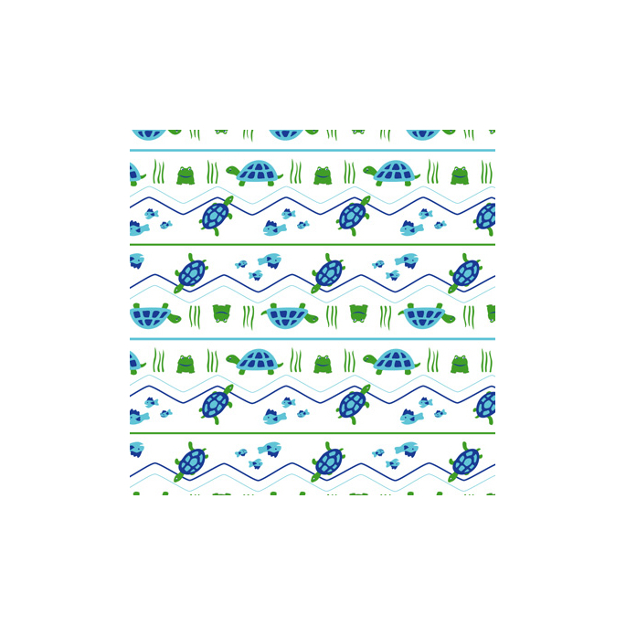 PUL poly print Turtles width 140cm (per 10cm)