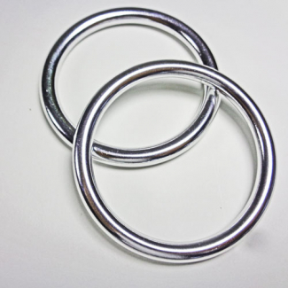 Sling Rings Shinny Silver Size L (1 pair)