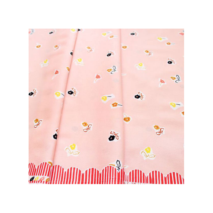 Organic cotton print To Market Sidewalk Flowers Cloud9 (per 10cm