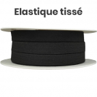 Woven Elastic Black 15mm (by meter)