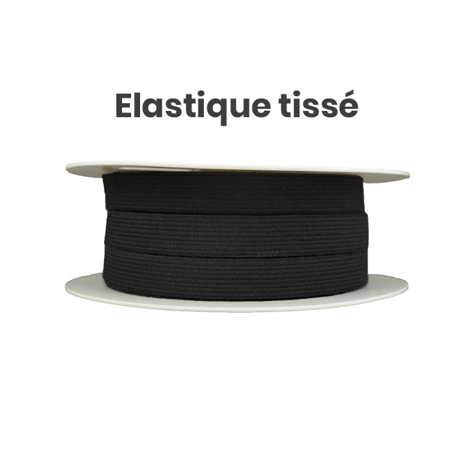 Woven Elastic Black 15mm (by meter)