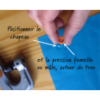 Pince KAM pour pressions résine (+ poinçon + embouts T3/T5/T8)