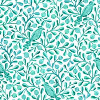 Organic cotton print Birds & Branches Felipe Cloud9