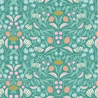 Coton Bio imprimé Ethereal Jungle Tropical Form Cloud9