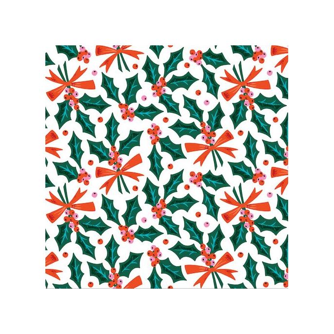 Organic cotton print Tinsel Holly Jolly Cloud9