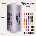 Fil à coudre polyester 500m économique