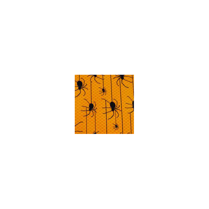 Cotton woven Spiders on yellow Robert Kaufman (per 10cm)