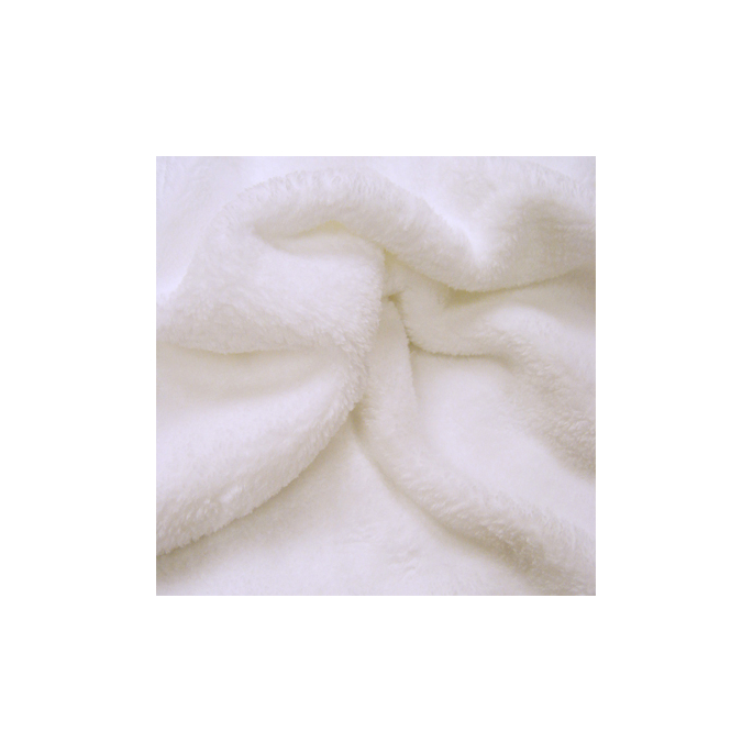 Teddy Oekotex - White - width 160cm (per meter)