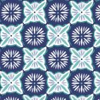 Organic cotton Popeline Emmas Kitchen Daisy Tile Haerae