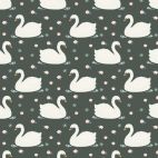 Organic cotton Popeline Swans Haerae