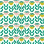 Laminated Organic Cotton Tuliptopia Cloud9