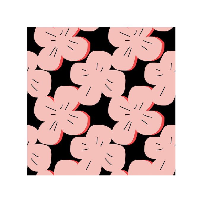 Laminated Organic Cotton Pink Rose Cloud9