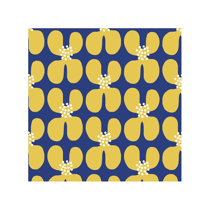 Laminated Organic Cotton Golden Poppy Cloud9