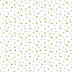 Flanelle coton bio Confetti Turquoise Gold Cloud9