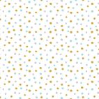 Flanelle coton bio Confetti Turquoise Gold Cloud9