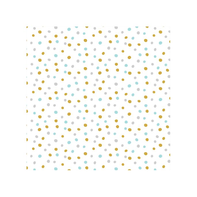 Flanelle coton bio Confetti Turquoise Gold Cloud9