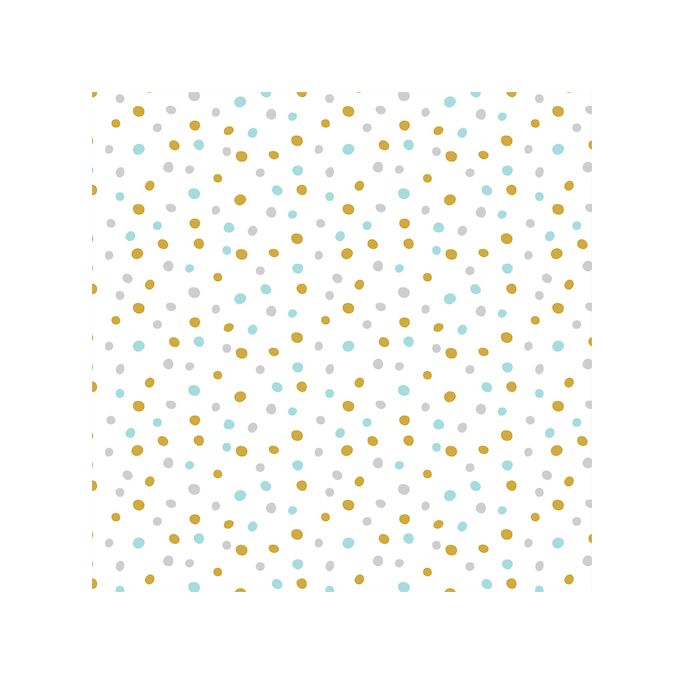 Flanelle coton bio Confetti Turquoise Gold Cloud9